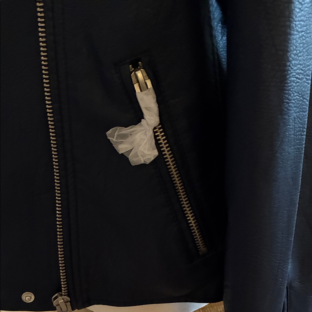 Blank NYC Blue Faux Leather Jacket - Picture 6 of 13
